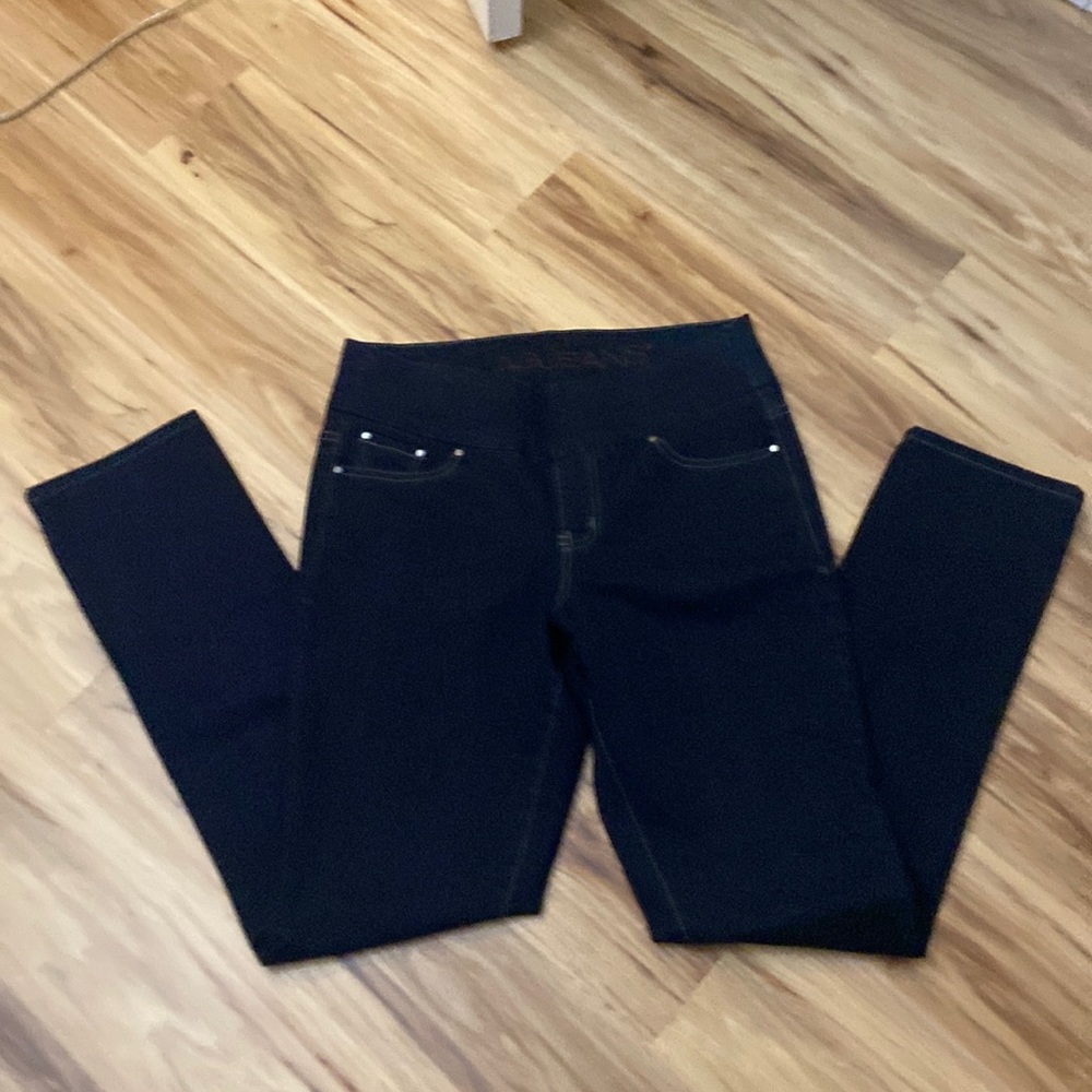 JAG Pull On Jeans, high rise slim leg, Sz 8, dark wash, inseam 31”, NWOT